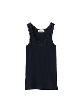 Miu Miu Garment-dyed cotton tank top It38